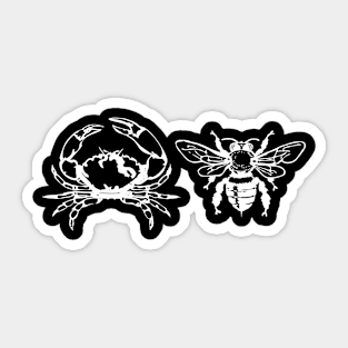 Crab Bee Sticker